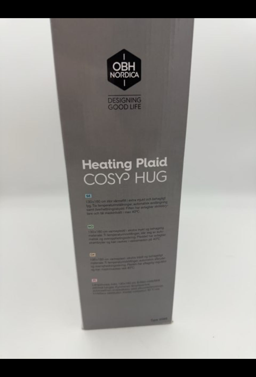 Varmetæppe OBH, Heating plaid, cosy hug